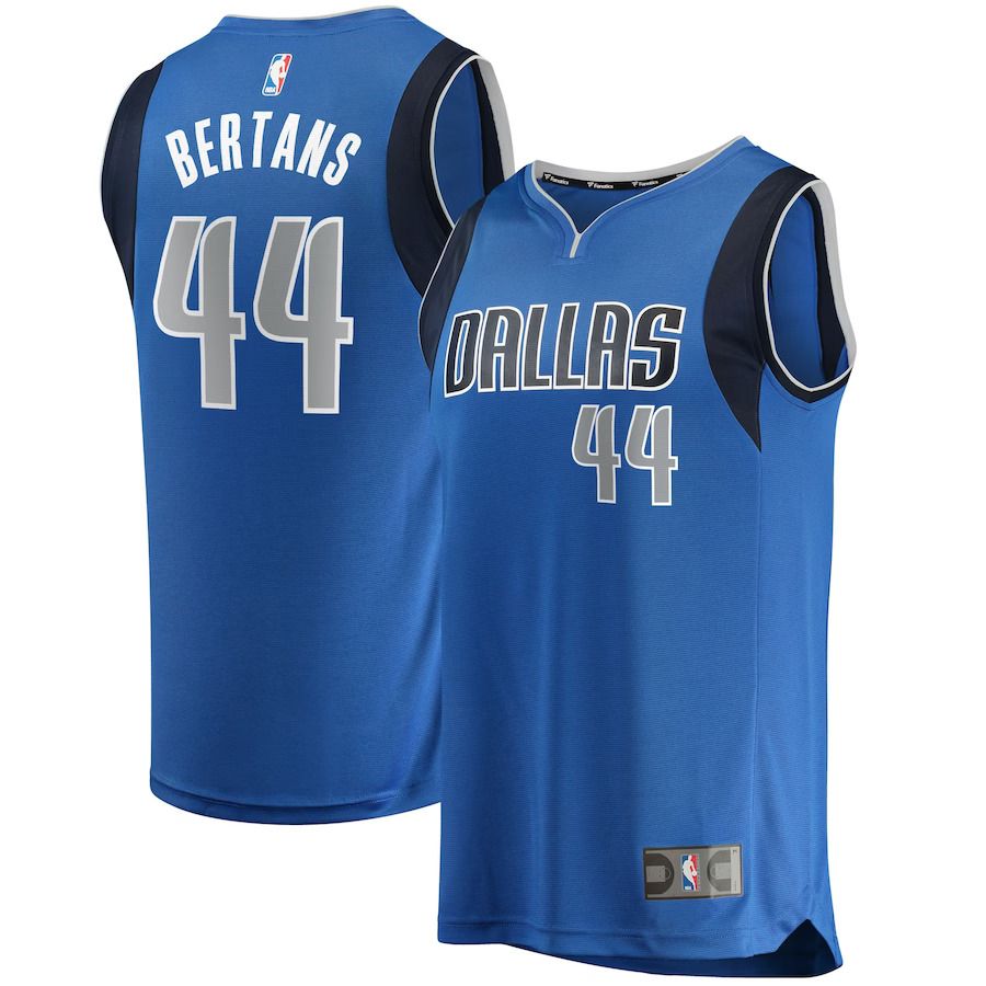 Men Dallas Mavericks #44 Davis Bertans Fanatics Branded Royal Fast Break Replica NBA Jersey